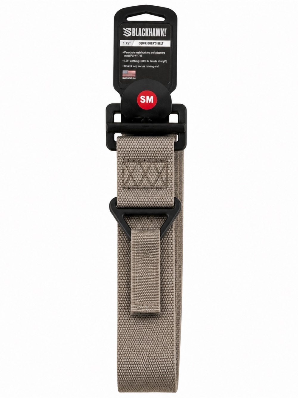 Adjustable Tactical Web Belt in Brown with Black Buckle